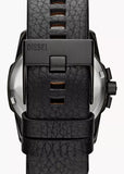 DIESEL MASTER CHIEF IRIDESCENT DIAL BLACK LEATHER BAND DZ1657