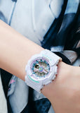CASIO BABY-G ANALOGUE / DIGITAL GLOSSY SOFT BLUE RESIN BAND BA110MC-7A