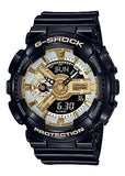 CASIO G-SHOCK DUO MID SIZE STAY GOLD SHINE BLACK RESIN GMAS110GB-1A