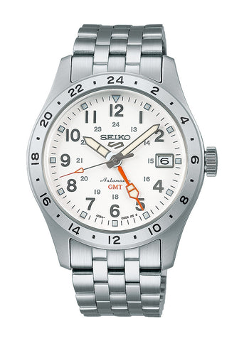 SEIKO 5 SPORTS STYLE FIELD AUTOMATIC G.M.T STAINLESS STEEL SSK059K