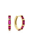ANIA HAIE GLIMMER GLOW GOLD ROSE CZ HUGGIE HOOP EARRINGS E071-04G
