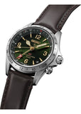 SEIKO PROSPEX ALPINIST AUTOMATIC G.M.T GREEN DIAL BROWN BAND HBC007J