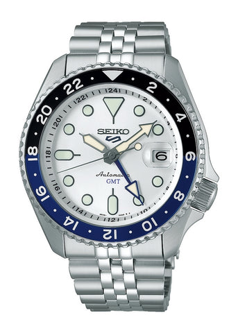 SEIKO 5 SPORTS AUTOMATIC G.M.T SKY BLUE SILVER STAINLESS SSK033K