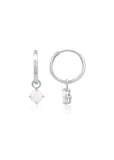 GEORGINI WISTERIA CREATED OPAL DANGLE HOOP EARRINGS SILVER IE1229W