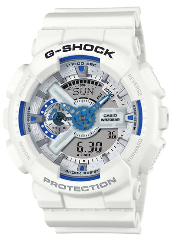 CASIO G-SHOCK ANALOGUE / DIGITAL SEA OF STAR GLOW WHITE  GA110HDS-7A