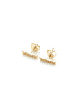 STOLEN GIRLFRIENDS CLUB TINY STOLEN BAR EARRINGS GOLD PLATED JWL17017-18YGP