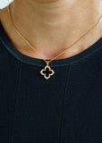 GEORGINI MIDNIGHT VELVET BLACK AGATE FAIRWATER PENDANT GOLD IP1187GB