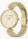 ARMANI EXCHANGE BROOKE CREAM DIAL GOLD BRACELET AX5385