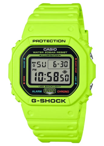 CASIO G-SHOCK DIGITAL ENERGY NEON YELLOW RESIN CASE & BAND DW5600EP-9D