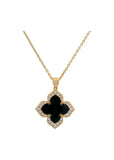 GEORGINI MIDNIGHT VELVET BLACK AGATE FAIRWATER PENDANT GOLD IP1187GB