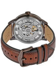 FOSSIL TOWNSMAN AUTOMATIC SKELETON CASE BROWN LEATHER ME3225