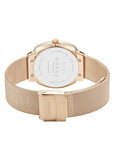 OBAKU FELT LILLE ROSE GOLD MESH BRACELET WHITE DIAL V273LDVWMV