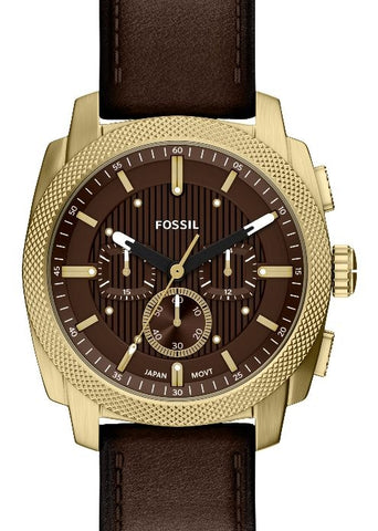 FOSSIL MACHINE CHRONOGRAPH BROWN DIAL BROWN LEATHER FS6188