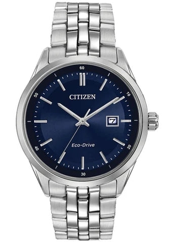 CITIZEN GENTS ECO-DRIVE BLUE DIAL STAINLESS STEEL BRACELET BM7251-53L
