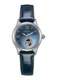 CITIZEN LADIES AUTOMATIC BLUE MOTHER OF PEARL DIAL LEATHER PR1041-18N