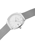 OBAKU FELT LILLE-STAINLESS STEEL BRACELET WHITE DIAL V273LDCWMC