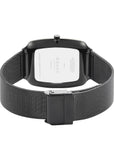 OBAKU TERN-TUSCANY BLACK MESH BRACELT ROSE WHITE DIAL V267GXMIMB