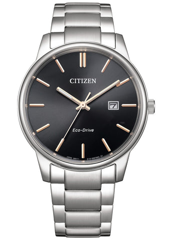 CITIZEN GENTS ECO-DRIVE STAINLESS STEEL BRACELET BM7680-57E