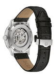 BULOVA GENTS CLASSIC SUTTON SKELETON DIAL BLACK LEATHER BAND 96A266