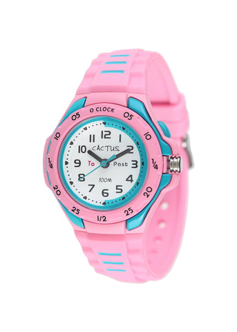 CACTUS ANALOGUE TIME TEACHER MENTOR PINK CAC-116-M55