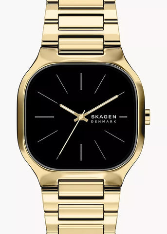 SKAGEN MELLEM BLACK DIAL GOLD BRACELET SKW6956