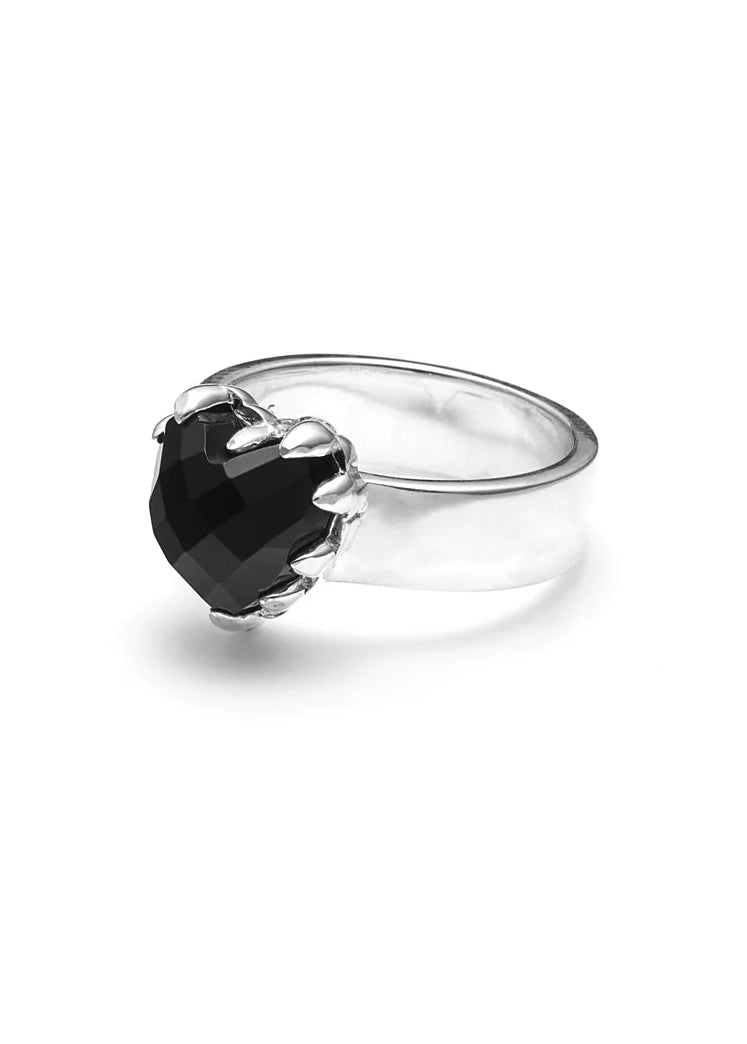 JWL19181O STOLEN GIRLFRIENDS CLUB LOVE CLAW RING BLACK ONYX