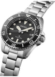SEIKO PROSPEX SOLAR DIVERS BLACK DIAL STAINLESS BRACELET SNE597P