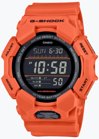 CASIO G-SHOCK RUGGED DIGITAL ORANGE RESIN BAND GD010-4D