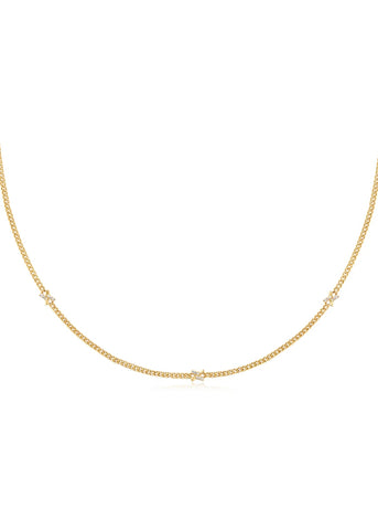 ANIA HAIE DUSK DIVAS GOLD CROSS STATION NECKLACE N061-05G