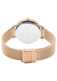 OBAKU BRINK LILLE-ROSE GOLD MESH BRACELET WHITE DIAL V248LXVIMV