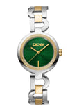 DKNY OPEN LINK GREEN DIAL TWO-TONE BRACELET DK1L162M0075