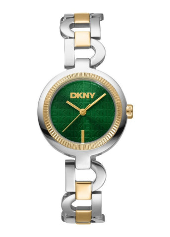 DKNY OPEN LINK GREEN DIAL TWO-TONE BRACELET DK1L162M0075
