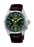 SEIKO PROSPEX ALPINIST AUTOMATIC G.M.T GREEN DIAL BROWN BAND HBC007J