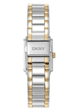 DKNY EVENING RECTANGULAR PEARL DIAL CRYSTAL SET TWO-TONE DK1L122M0075