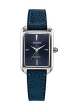 CITIZEN LADIES ECO-DRIVE RECTANGULAR CASE BLUE LEATHER EM1190-06L