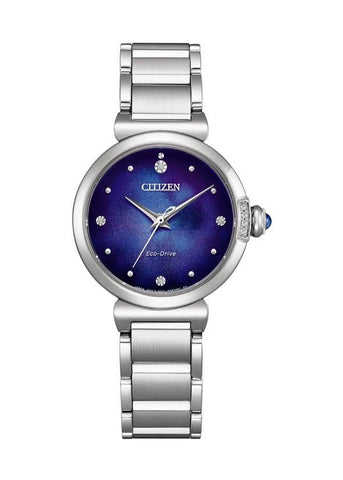 CITIZEN LADIES ECO-DRIVE UNITE BLUE MAE DIAL STAINLESS STEEL EM1060-87L
