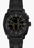FOSSIL MACHINE BIG-TIC BLACK DIAL BLACK BRACELET FS6156