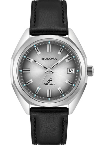 BULOVA GENTS CLASSIC 1973 JET STAR SILVER-TONE DIAL BLACK 96B414