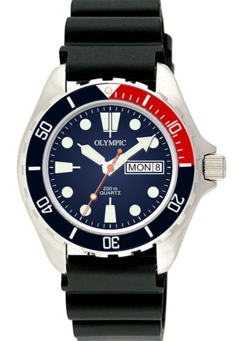 OLYMPIC GENTS CLASSIC DIVE WATCH BLUE DIAL 2747