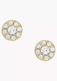 FOSSIL JEWELLERY ALL STACKED UP GOLD TONE STUD EARRINGS JF04375710