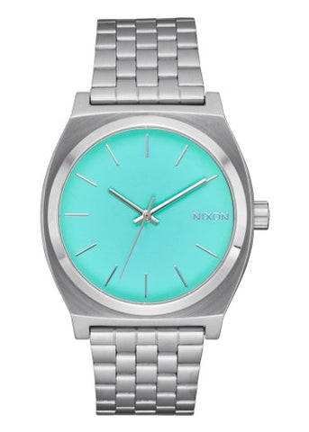 NIXON TIME TELLER SILVER TURQUOISE DIAL A045 2084-00