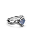 STOLEN GIRLFRIENDS CLUB TWISTED HEART BLUE LACE AGATE RING JWL4-23-33