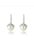 GEORGINI OCEANS PALM COVE FRESHWATER PEARL EARRINGS SILVER IE1111W