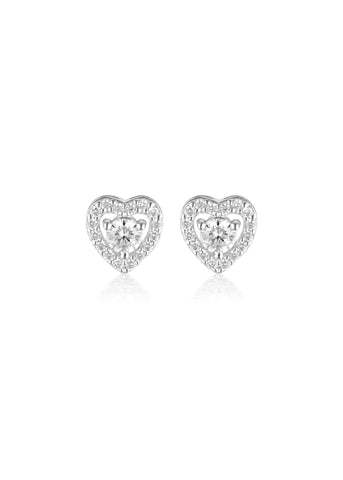 GEORGINI SIGNATURE SEALED WITH A KISS EARRINGS SILVER IE1087W