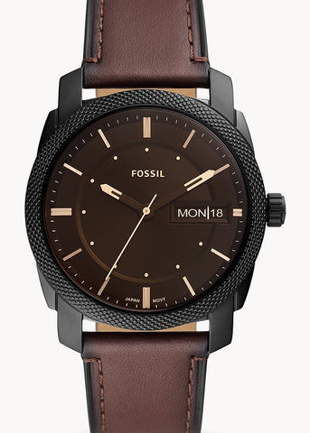 FOSSIL MACHINE BROWN DIAL BROWN LEATHER BAND FS5901