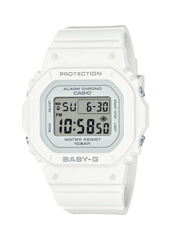 CASIO BABY-G DIGITAL SQUARE SMALL SIZE WHITE RESIN BAND BGD565-7D