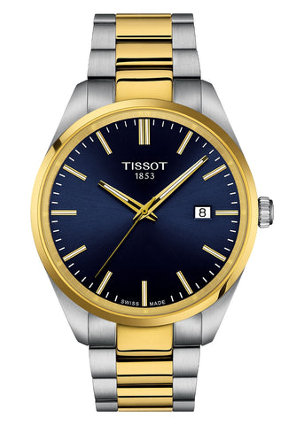 TISSOT SWISS T-CLASSIC PR100 TWO-TONE BLUE DIAL T150-410-22-041-00
