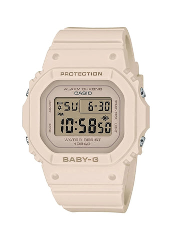 CASIO BABY-G DIGITAL SQUARE SMALL SIZE BEIGE RESIN BAND BGD565-4D