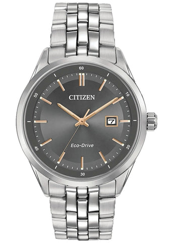 CITIZEN GENTS ECO-DRIVE GREY DIAL STAINLESS STEEL BM7251-53H