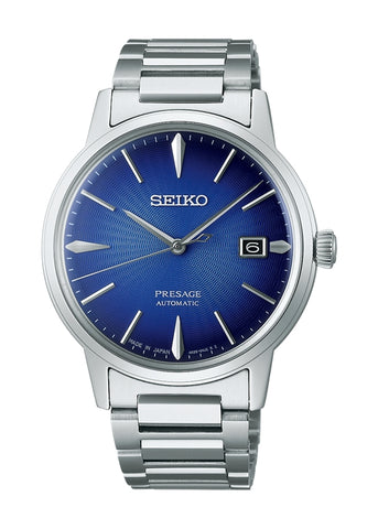 SEIKO PRESSAGE AUTOMATIC COCKTAIL TIME BLUE DIAL STAINLESS SRPJ13J